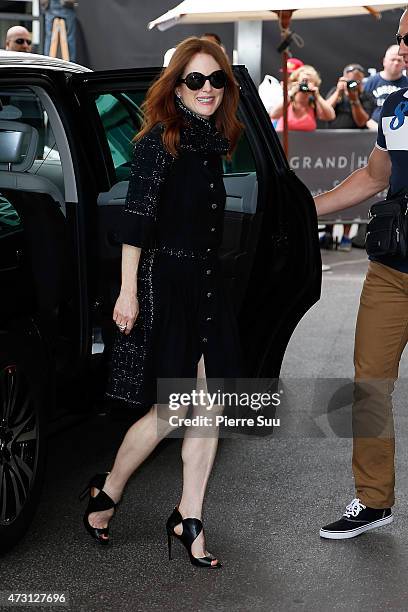 Julianne Moore arrives at the Martinez Hotel during the 68th annual Cannes Film Festival on May 13, 2015 in Cannes, France.