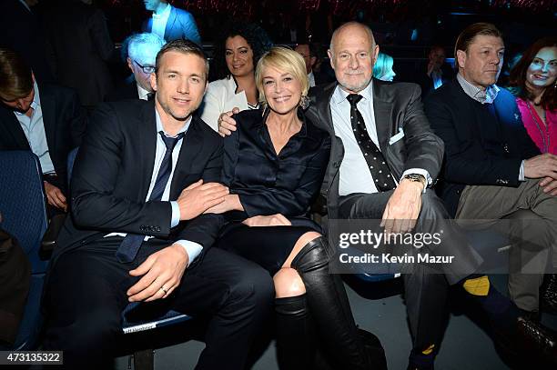 Jeff Hephner, Sharon Stone and Gerald McRaney attend the Turner Upfront 2015 at Madison Square Garden on May 13, 2015 in New York City....