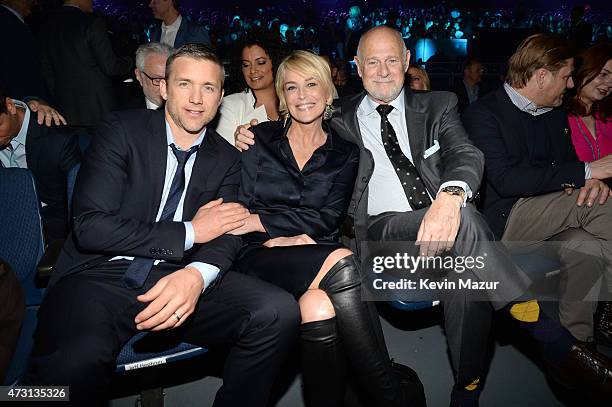 Jeff Hephner, Sharon Stone and Gerald McRaney attend the Turner Upfront 2015 at Madison Square Garden on May 13, 2015 in New York City....