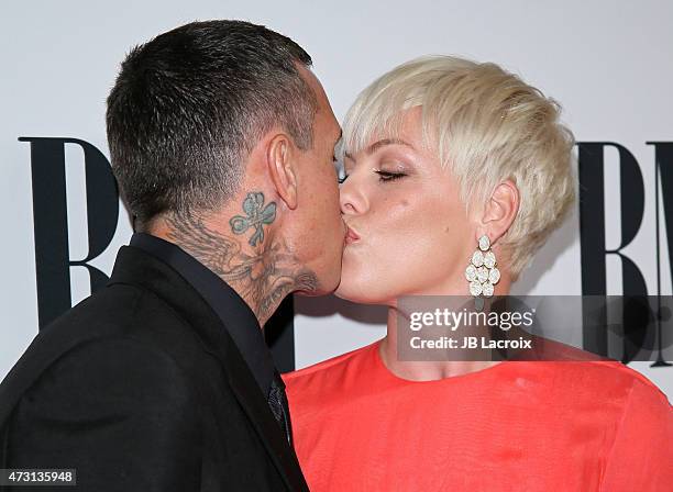 Carey Hart and P!nk attend the 63rd Annual BMI Pop Awards held at the Regent Beverly Wilshire Hotel on May 12, 2015 in Beverly Hills, California.