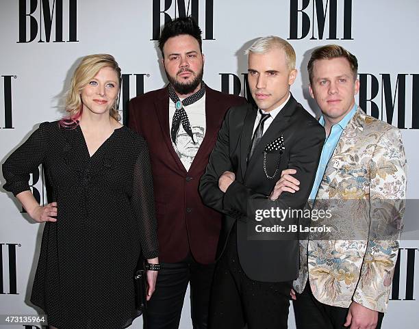 Band Neon Trees attend the 63rd Annual BMI Pop Awards held at the Regent Beverly Wilshire Hotel on May 12, 2015 in Beverly Hills, California.