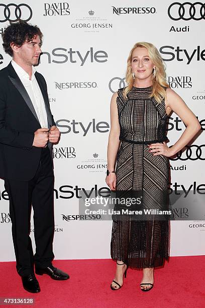 Vincent Fantauzzo and Asher Keddie arrive at the 2015 Women of Style Awards at Carriageworks on May 13, 2015 in Sydney, Australia.