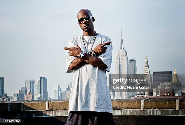 Rapper DMX poses for a portrait shoot on August 23, 2012 in New York City.