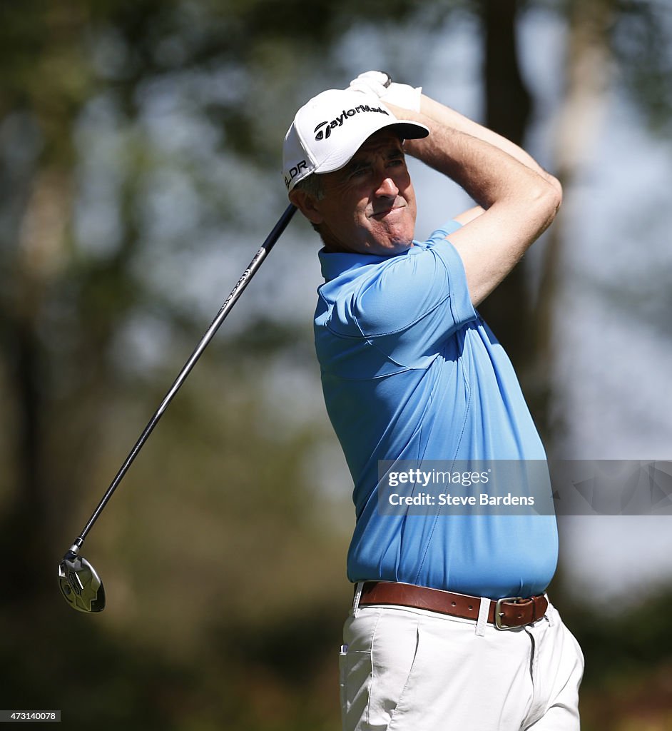 Tim Rouse Golf Tim Rouse of Northants County golf club plays a tee shot during round ...