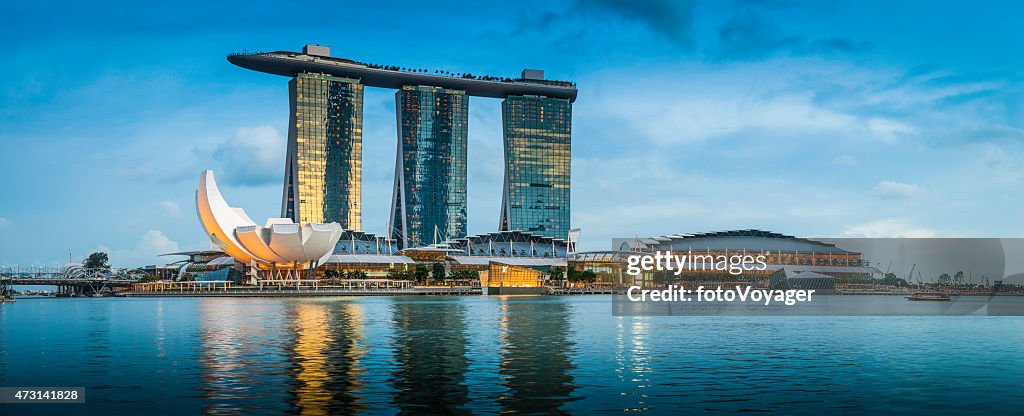 Singapore Marina Bay Sands iconic futuristic hotel resort panorama Asia