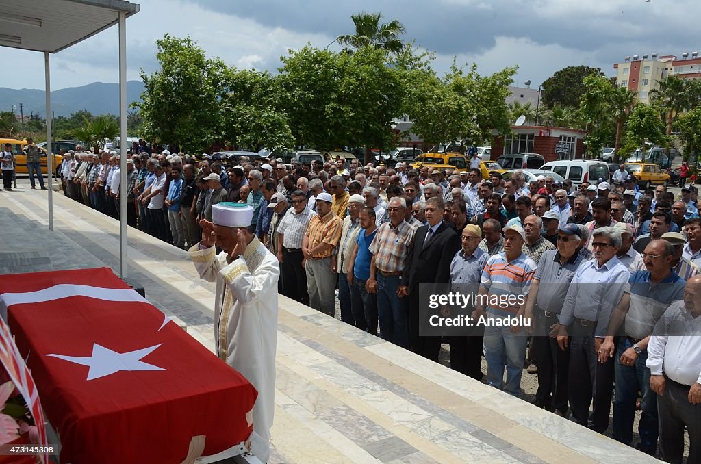 Funeral of third captain Buyukdere of the Tuna-1 ship attacked in Libya