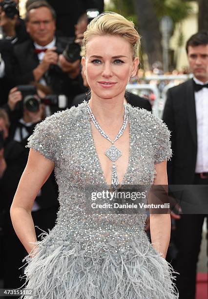 Actress Naomi Watts attends the opening ceremony and premiere of "La Tete Haute during the 68th annual Cannes Film Festival on May 13, 2015 in...