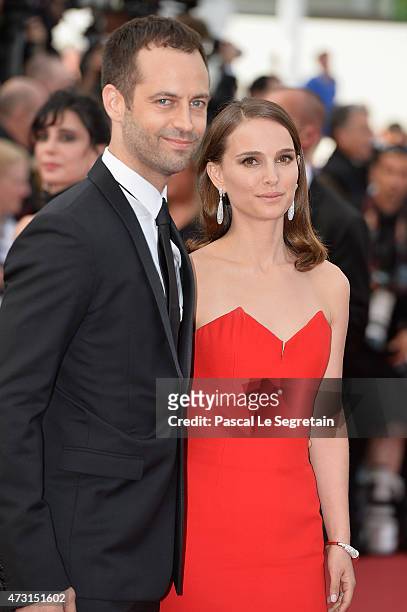 Actress Natalie Portman and choreographer Benjamin Millepied attends the opening ceremony and premiere of "La Tete Haute" during the 68th annual...