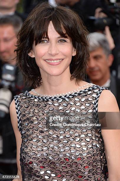 Image has been digitally altered.) Jury member Sophie Marceau attends the opening ceremony and premiere of "La Tete Haute during the 68th annual...