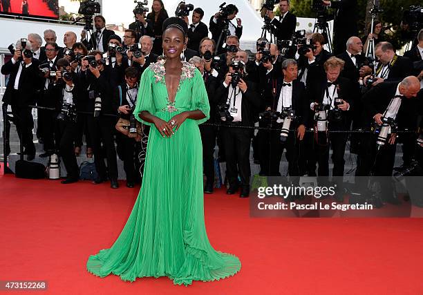 Actress Lupita Nyong'o attends the opening ceremony and premiere of "La Tete Haute" during the 68th annual Cannes Film Festival on May 13, 2015 in...