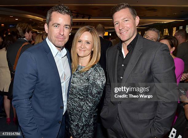 Jason Jones, Samantha Bee, and Ed Burns attend the Turner Upfront 2015 at Madison Square Garden on May 13, 2015 in New York City....