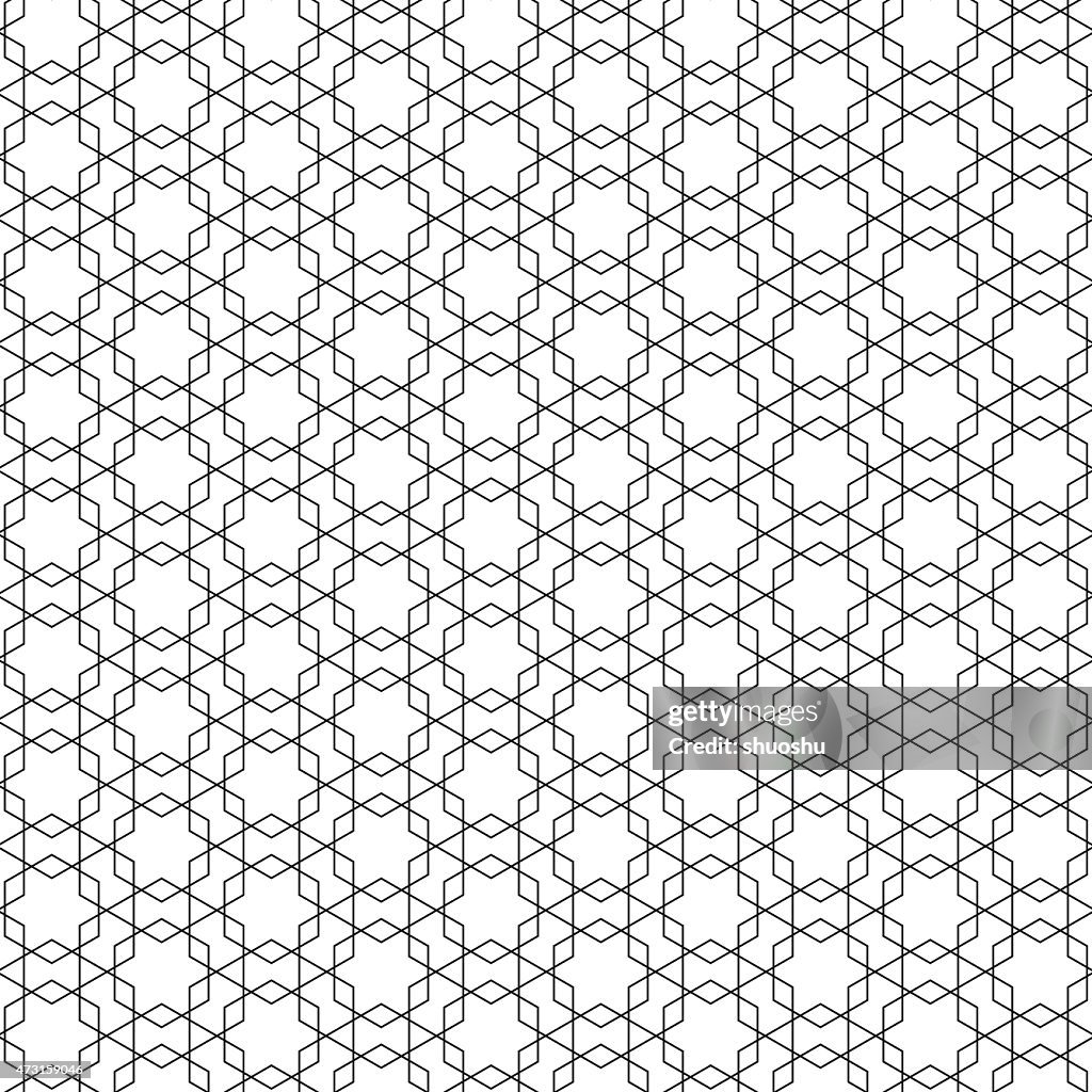 Hexagon Math Pattern Abstract Black And White Hexagon Geometry Pattern Background High-Res ...
