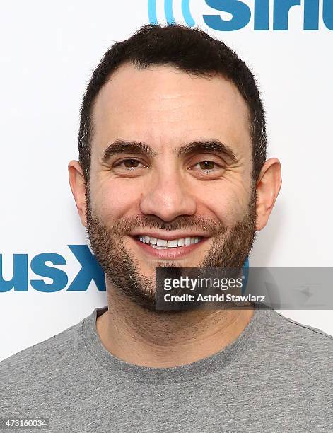 Comedian Aaron Karo visits the SiriusXM Studios on May 13, 2015 in New York City.