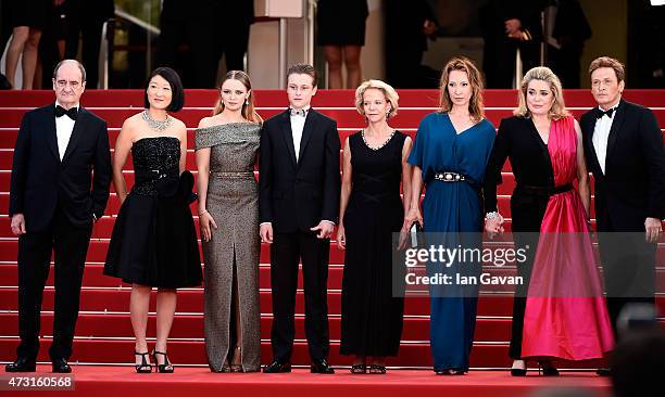 President of the Cannes Film Festival Pierre Lescure, politician Fleur Pellerin, actress Sara Forestier, actor Rod Paradot, politician Frederique...