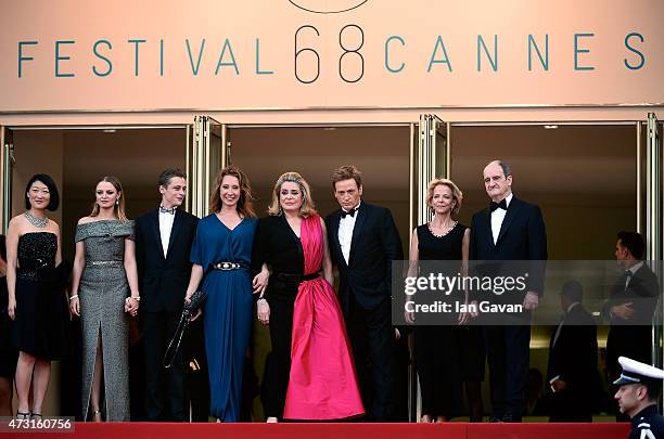 Politician Fleur Pellerin, actress Sara Forestier, actor Rod Paradot, director Emmanuelle Bercot, actress Catherine Deneuve, actor Benoit Magimel,...