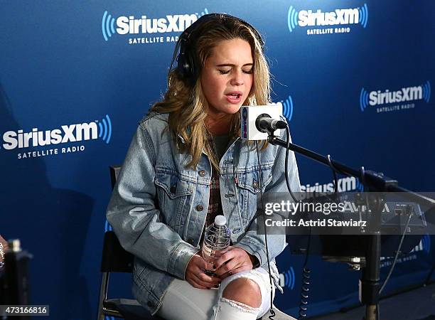 Singer Bea Miller performs on SiriusXM Hits 1 at the SiriusXM Studios on May 13, 2015 in New York City.