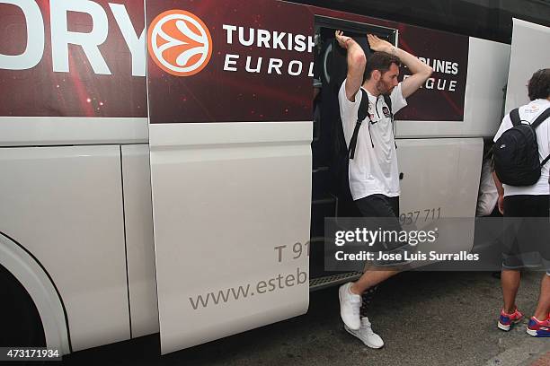 Rudy Fernandez of Real Madrid during Real Madrid's arrival to Turkish Airlines Euroleague Final Four Madrid 2015 at Hotel NH Collection Madrid...