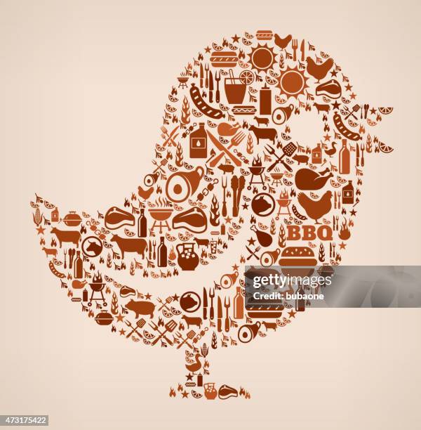 bird summer barbecue invitation vector background - flame grill background stock illustrations
