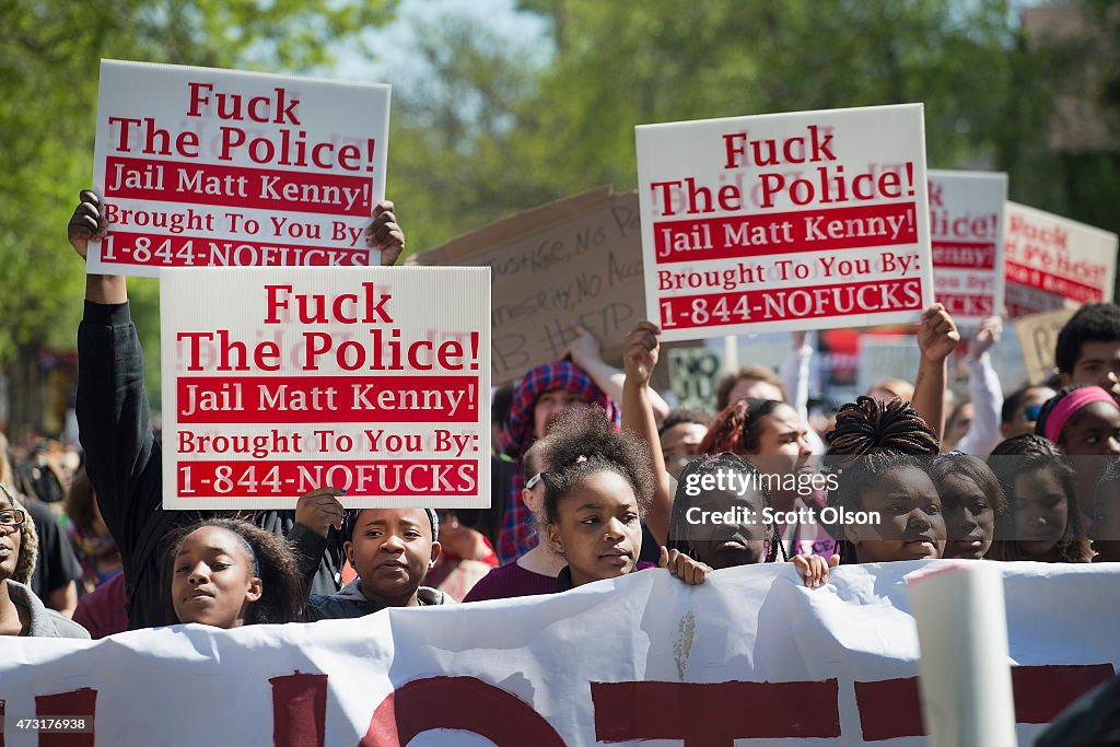 Rally Held At House Where Tony Robinson, 19, was Shot By Police Officer In Madison, Wisconsin