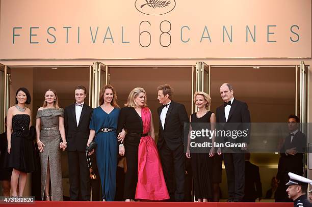 Politician Fleur Pellerin, actress Sara Forestier, actor Rod Paradot, pand director Emmanuelle Bercot, actress Catherine Deneuve' actor Benoit...