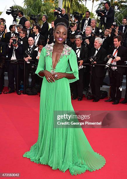 Actress Lupita Nyong'o attends the opening ceremony and premiere of "La Tete Haute during the 68th annual Cannes Film Festival on May 13, 2015 in...