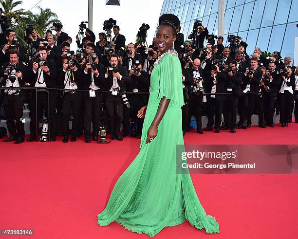 Actress Lupita Nyong'o attends the opening ceremony and premiere of "La Tete Haute during the 68th annual Cannes Film Festival on May 13, 2015 in...