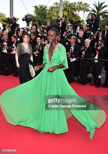 Actress Lupita Nyong'o attends the opening ceremony and premiere of "La Tete Haute during the 68th annual Cannes Film Festival on May 13, 2015 in...