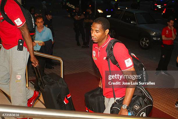 Tremmel Darden during the Olympiacos Piraeus Arrival to Turkish Airlines Euroleague Final Four Madrid 2015 at Hotel NH Collection Madrid Eurobuilding...