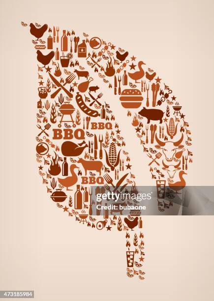 leaf summer barbecue invitation vector background - flame grill background stock illustrations