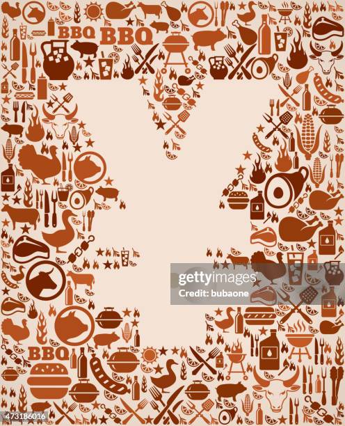 yen sign summer barbecue invitation vector background - flame grill background stock illustrations