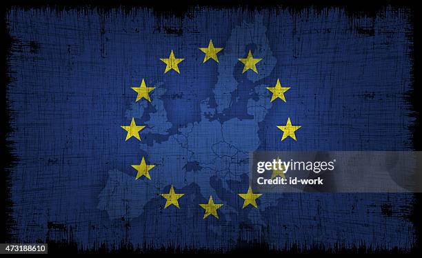 stockillustraties, clipart, cartoons en iconen met european union flag and map - rastafari