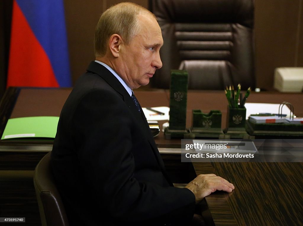 Russian President Vladimir Putin Attends Meetings in Sochi