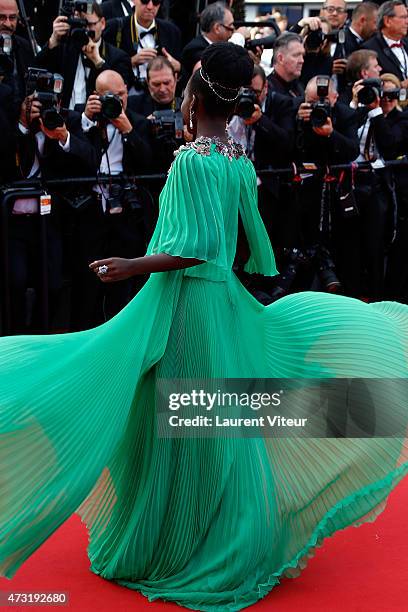 Actress Lupita Nyong'o attends the opening ceremony and "La Tete Haute" premiere during the 68th annual Cannes Film Festival on May 13, 2015 in...