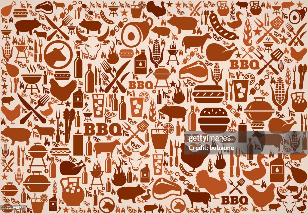 Sommer-barbecue Einladung, Vektor-Hintergrund-Muster
