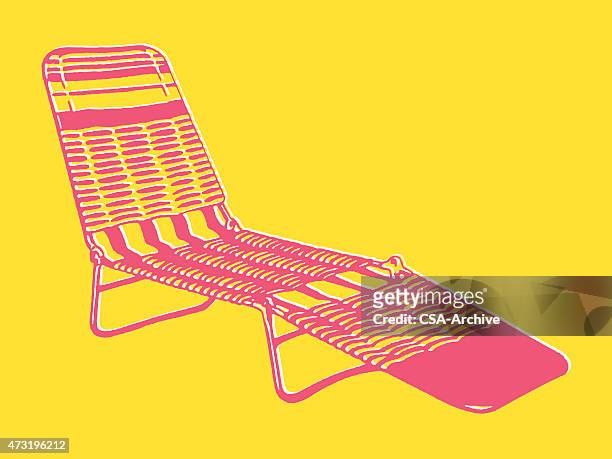 folding lawn chair - outdoor chair stock illustrations