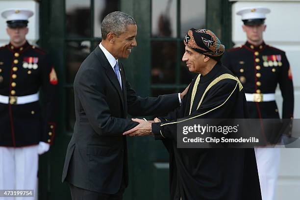 President Barack Obama welcomes Sayyid Fahd bin Mahmood Al Said, Deputy Prime Minister for the Council of Ministers' Affairs of the Sultanate of...