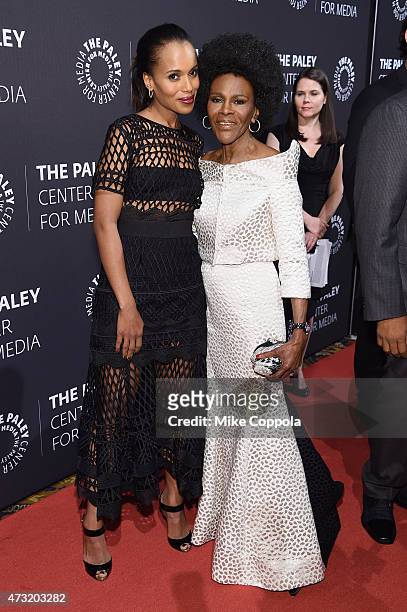 Actresses Kerry Washington and Cicely Tyson attend A Tribute To African-American Achievements In Television hosted by The Paley Center For Media at...