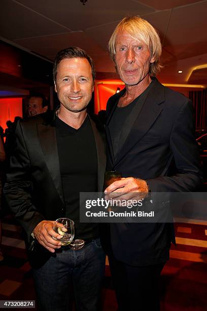 Norbert Dobeleit and Carlo Thraenhardt during the Genlemen Style Night at Hotel Vier Jahreszeiten on May 13, 2015 in Munich, Germany.