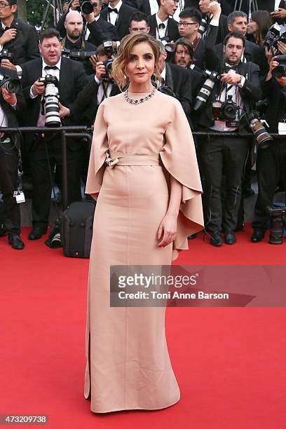 Clotilde Courau attends the opening ceremony and "La Tete Haute" premiere during the 68th annual Cannes Film Festival on May 13, 2015 in Cannes,...