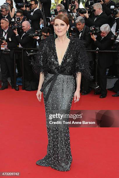 Julianne Moore attends the opening ceremony and "La Tete Haute" premiere during the 68th annual Cannes Film Festival on May 13, 2015 in Cannes,...