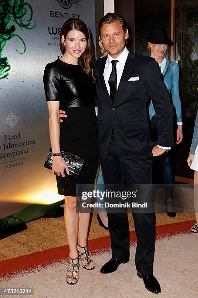 Sophie Wepper and David Meister during the Genlemen Style Night at Hotel Vier Jahreszeiten on May 13, 2015 in Munich, Germany.