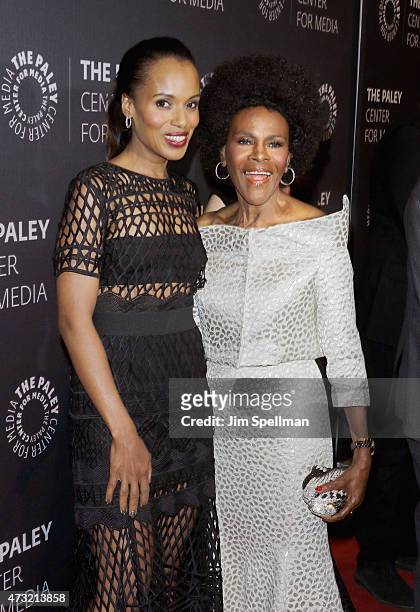 Actors Kerry Washington and Cicely Tyson attend the The Paley Center For Media hosts a tribute to African-American achievements in television at...