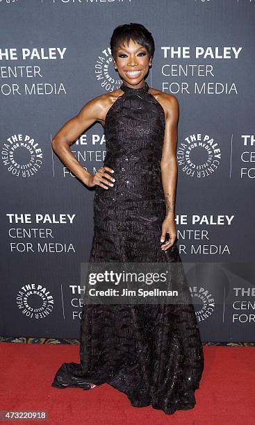 Singer Brandy attends the The Paley Center For Media hosts a tribute to African-American achievements in television at Cipriani Wall Street on May...