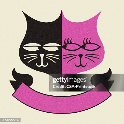 Cat Faces in a Shield Cat Faces in a Shield