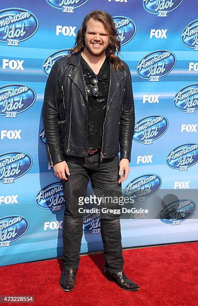 Season 13 American Idol winner Caleb Johnson arrives at the "American Idol" XIV Grand Finale at the Dolby Theatre on May 13, 2015 in Hollywood,...