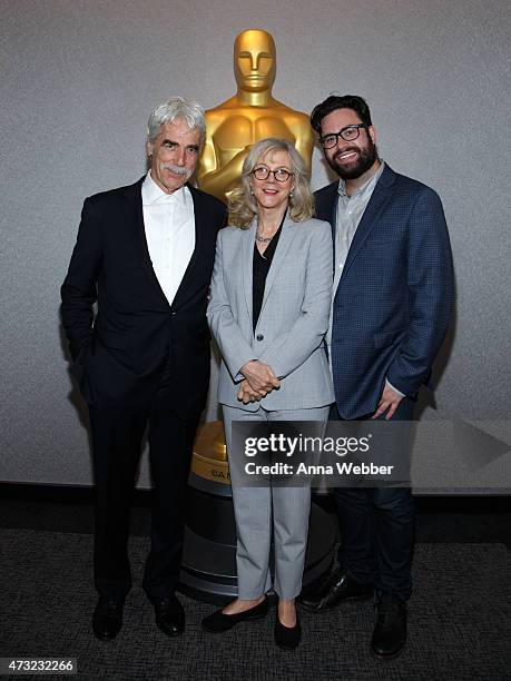 Actors Sam Elliott, Blythe Danner and Director Brett Haley arrive to The Academy Of Motion Picture Arts And Sciences Hosts An Official Academy...