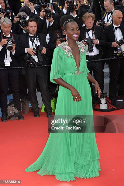 Lupita Nyong'o attends the opening ceremony and premiere of 'La Tete Haute during the 68th annual Cannes Film Festival on May 13, 2015 in Cannes,...