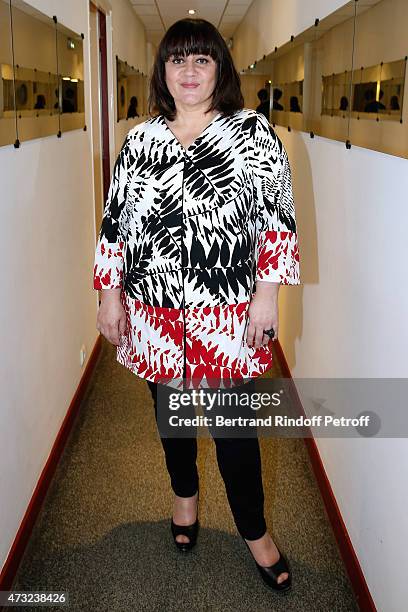 Representative of France to the Eurovision song contest Vienna 2015, Lisa Angell attends the 'Vivement Dimanche' French TV Show at Pavillon Gabriel...