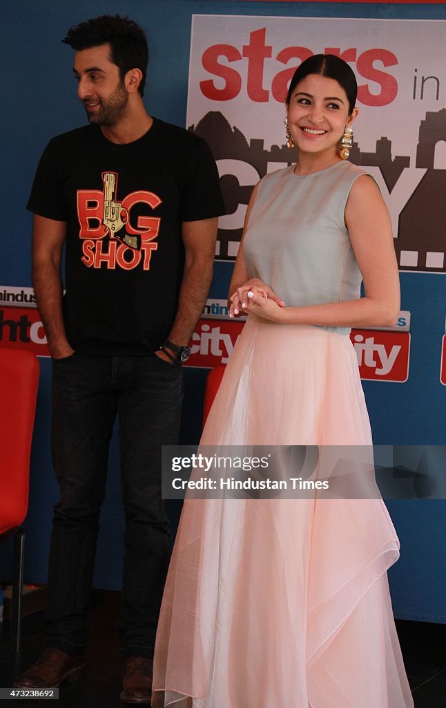 Starcast Of Bollywood Movie Bombay Velvet At HT House For Promotion