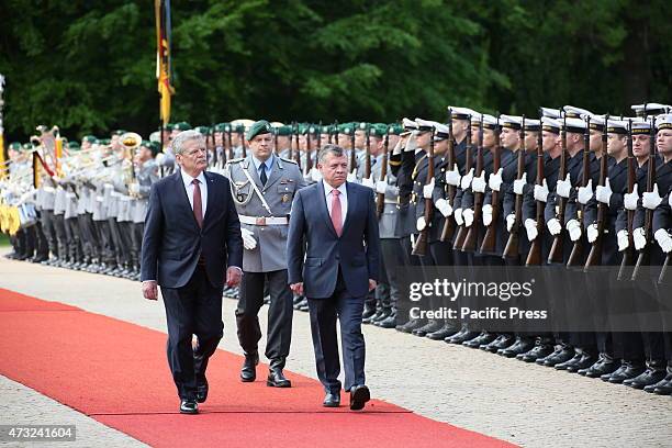 His Royal Majesty King of Jordan Abdullah II. Ibn al-Hussein visits Bellevue Palace to meet President Joachim Gauck and the Chancellery to join in...